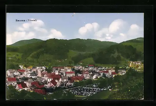 AK Bauma, Totalansicht der Gemeinde im Tösstal