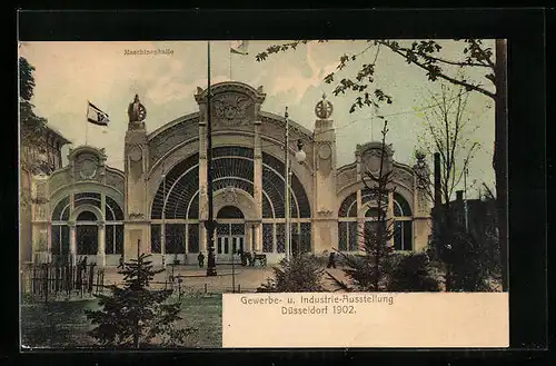 AK Düsseldorf, Gewerbe- u. Industrie-Ausstellung 1902, Maschinenhalle