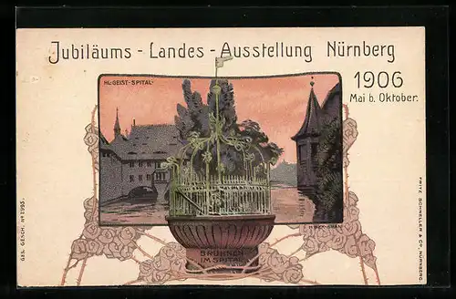 AK Nürnberg, Jubiläums-Landes-Ausstellung 1906, Hl-Geist-Spital