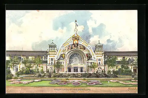 Künstler-AK Nürnberg, Bayer. Jubil.-Landes-Ausstellung 1906, Hauptindustriegebäude