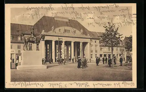 AK Leipzig, Internationale Baufachausstellung mit Sonderausstellungen 1913, Portal an der Reitzenhainer Strasse