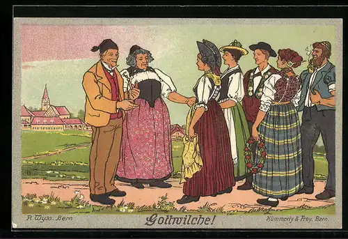 AK Bern, Landes-Ausstellung 1914, Gottwilche