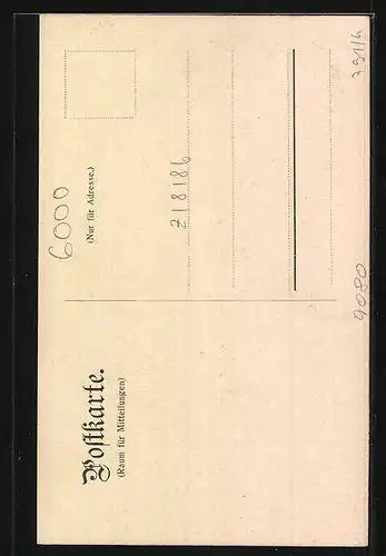 Künstler-AK Frankfurt a. M., Heimarbeit-Ausstellung 1908, Frau beim Nähen