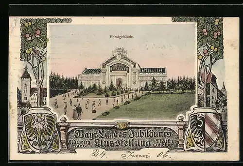 AK Nürnberg, Bayerische Landes-Jubiläums-Ausstellung 1906, Forstgebäude