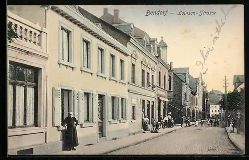 AK Bendorf, Louisen-Strasse mit Anwohnern