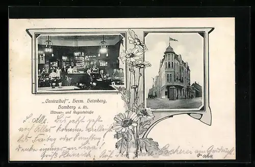 AK Homberg a. Rh., Gasthaus Centralhof, Mörserstrasse Ecke Auguststrasse
