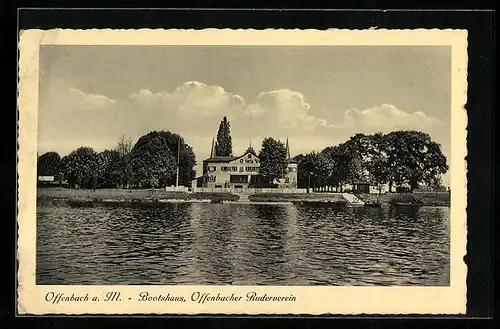 AK Offenbach a. M., Bootshaus, Offenbacher Ruderverein