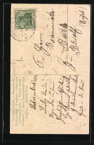 AK Veilchen zum Geburtstag