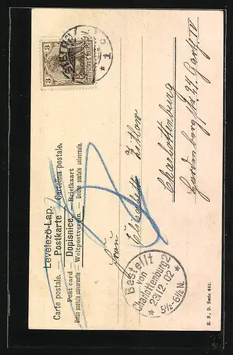 AK Weihnachtsengel an Heiligabend