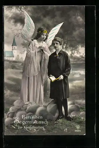 AK Segenswunsch zur Konfirmation, Schutzengel