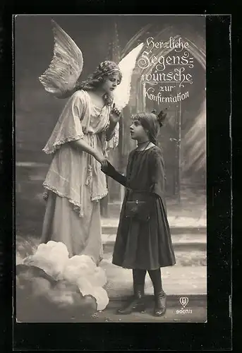 AK Schutzengel begleitet Mädchen zur Konfirmation