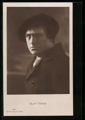 AK Schauspieler Olaf Fönss mit Hut