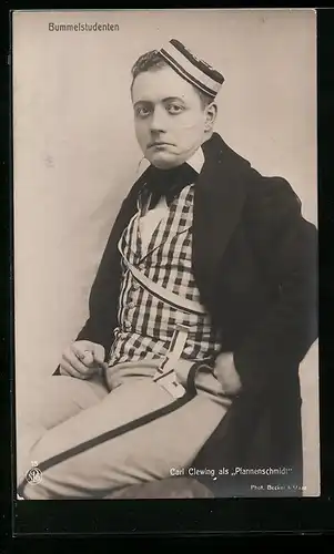 AK Schauspieler Carl Clewing als Pfannenschmidt