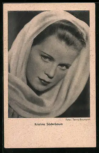AK Schauspielerin Kristina Söderbaum trägt einen Schleier