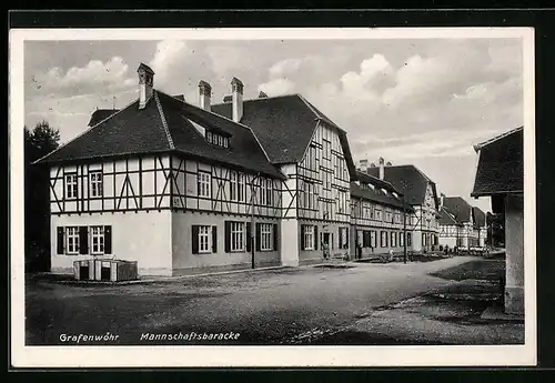 AK Grafenwöhr, Ansicht Mannschaftsbaracke