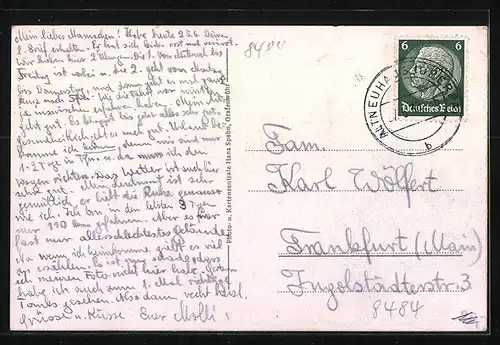 AK Grafenwöhr, Ansicht Mannschaftsbaracke