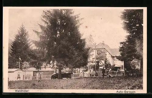 AK Gemünd, Waldhotel, Auto-Garagen
