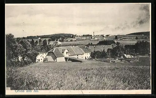 AK Au / Sulzberg, Blick auf den Ort mit Wohnhäusern