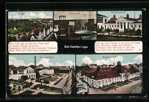 AK Bad Salzuflen, Woldemarbad, Leopold Bad, Badehaus IV., Badezelle