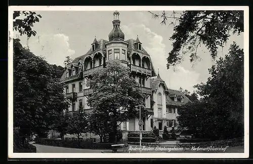 AK Baden-Baden, Blick auf das Erholungsheim Korbmattfelsenhof