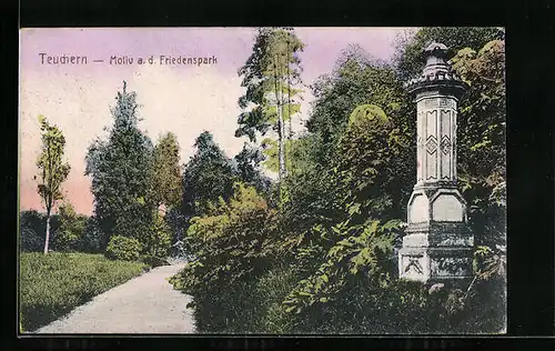 AK Teuchern, Motiv an dem Friedenspark