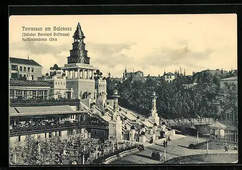 AK Berlin-Halensee, Terassen am Halensee von Bernhard Hoffmann, Kurfürstendamm 124 a