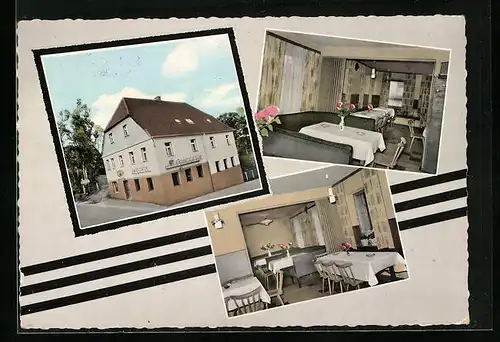 AK Heinersreuth b. Bayreuth, Gasthaus Zum grünen Baum, Innenansichten