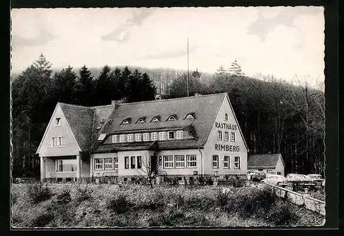 AK Rimberg über Bad Hersfeld, Autobahn-Raststätte Rimberg Heinrich Stumpf