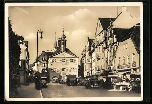 AK Bad Kissingen, Altes Rathaus und Drogerie von Ludwig Bauer