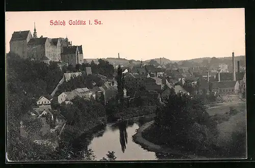 AK Colditz i. Sa., Blick auf Schloss