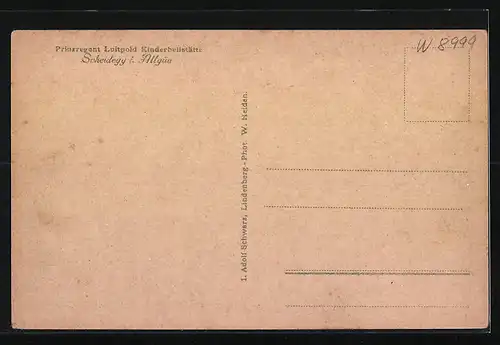 AK Scheidegg i. Allgäu, Prinzregent Luitpold Kinderheilstätte