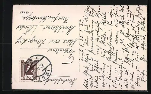 AK Wenns im Pinztal, Totalansicht mit Kirche, Panorama