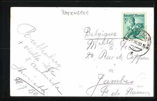 AK Rattenberg, Strassenpartie im Ortskern