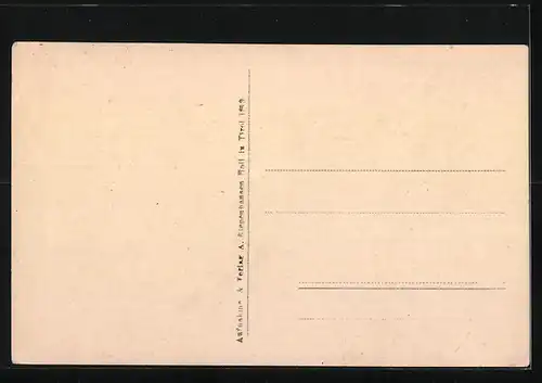 AK Absam, Ortsansicht gegen das Gebirge