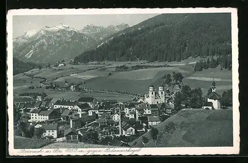 AK Steinach a. Br., Ortsansicht gegen Padaunerkogel