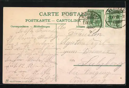 AK Bern, Blick zum Parlamentsgebäude