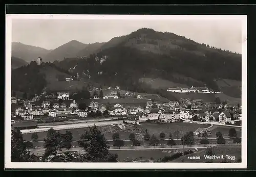 AK Wattwil, Ortsansicht aus der Vogelschau