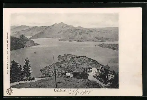 AK Rigi, Rigikänzeli, Panorama mit Aussichtsplattform