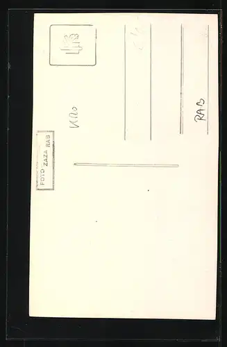 AK Rab, Strassenpartie mit Blick zum Kirchturm