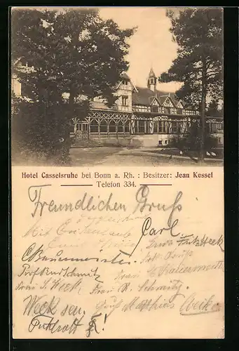 AK Bonn a. Rh., Hotel Casselsruhe von Jean Kessel