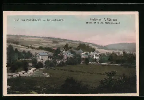 AK Mulartshütte, Gesamtansicht mit Restaurant F. Röntgen