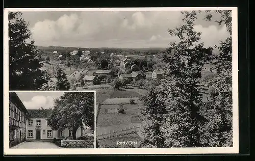 AK Rott /Eifel, Gasthaus Rütten, Teilansicht