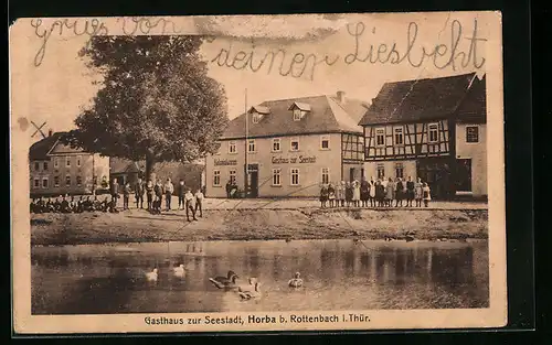 AK Horba b. Rottenbach, Gasthaus zru Seestadt