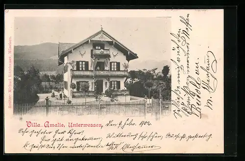 AK Unterwessen, Villa Amalie