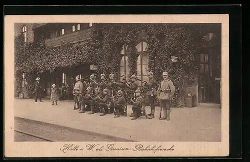 AK Halle i. W., Garnison, Bahnhofswache