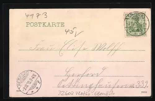 AK Vlotho-Ebenöde, Restauration zum Forsthaus