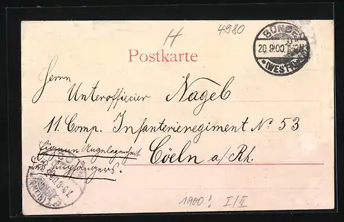 AK Bünde i. W., Post, Amtsgericht, Totalansicht