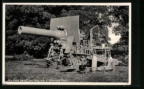 AK Vluyn, Die dicke Berta aus Holz, Erb. E. Cherubin