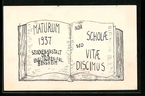 AK Bensheim, Maturum 1937, Studienanstalt der Englischen Fräulein, Absolvia