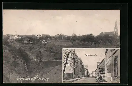 AK Weitersburg, Ortsansicht mit Hauptstrasse